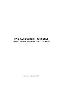 Poslovnik o radu Skup&scaron;tine Sindikata Direkcije za koordinaciju