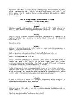 Na osnovu člana IV 4.a) Ustava Bosne i Hercegovine