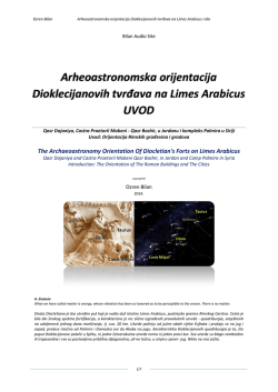 Arheoastronomska orijentacija Dioklecijanovih tvrđava