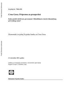 Crna Gora: Priprema za prosperitet