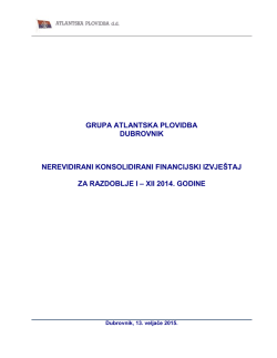 FI AP Grupa za razdoblje I-XII 2014.(nerevidirano)