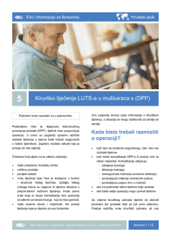 Kirur&scaron;ko liječenje LUTS-a u mu&scaron;karaca s (DPP)
