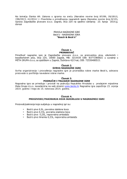 Pravila nagradne igre