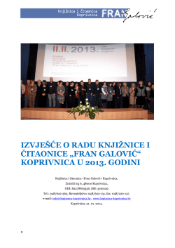 Izvje&scaron;će o radu 2013.