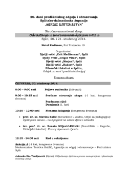 Program skupa - Dječji vrtić Grigor Vitez