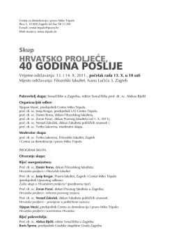 40 GODINA POSLIJE - Centar za demokraciju i pravo Miko Tripalo
