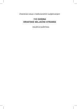 11O GODINA HRVATSKE SELJAČKE STRANKE