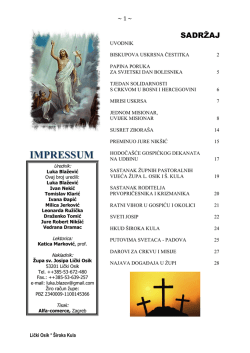 Providnost 13 - Župa sv. Josipa, Lički Osik