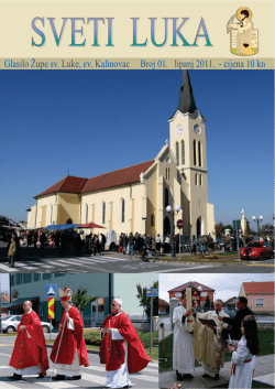 br. 1. - Župa sv. Luke Kalinovac