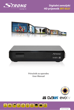Prirucnik za uporabu HD prijemnik SRT 8527