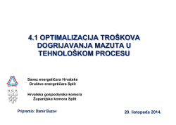 Analiza postojećeg i prijedlog novog rje&scaron;enja procesnog grijanja iz