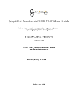 HRVATSKI DRŽAVNI ARHIV - Državni arhiv u Zadru