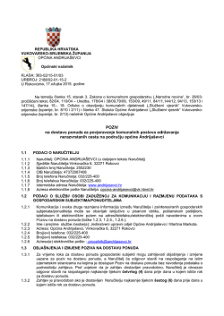 Održavanje nerazvrstanih cesta_ Poziv na dostavu