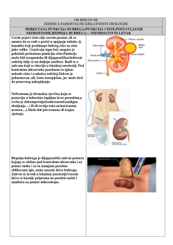 Punkcija ciste nefrostoma biopsija bubrega
