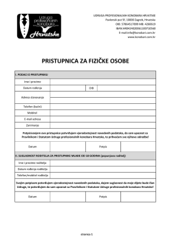 Fizičke osobe - Udruga profesionalnih konobara Hrvatske