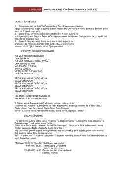 HRVATSKA KATOLIČKA ŽUPA SV. NIKOLE TAVELIĆA