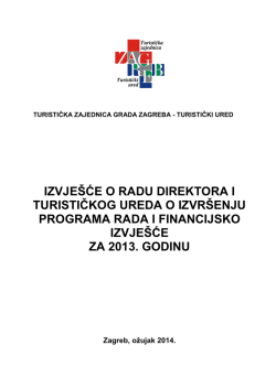 izvješće o radu direktora i turističkog ureda o izvršenju programa