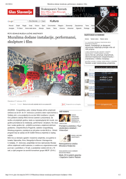 Muralima dodane instalacije, performansi, skulpture