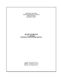 Z A P I S N I K - Općina Bizovac