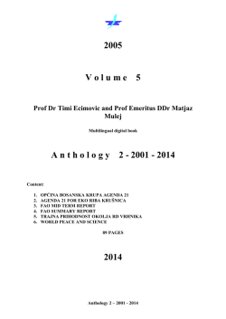 A nthology 2 - 2001 - 2014 - Institute for Climate Change