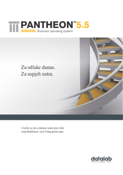 Za odluke danas. Za uspjeh sutra.