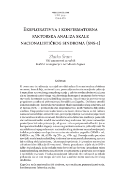 eksplorativna i konfirmatorna faktorska analiza skale