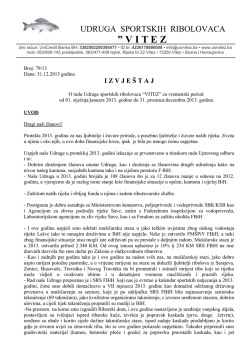 Izvje&scaron;taj o radu za 2103.
