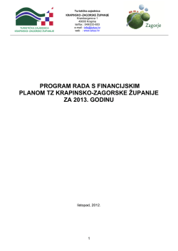 Program rada sa fin. planom TZKZŽ 2013..