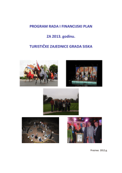 PROGRAM RADA I FINANCIJSKI PLAN ZA 2013. godinu