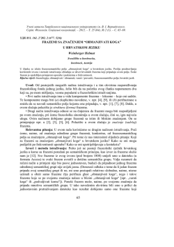 FRAZEMI SA ZNAČENJEM &ldquo;OBMANJIVATI KOGA&rdquo; U HRVATSKOM