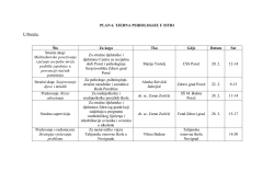 Tjedan psihologije u Istri - plan