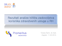 Zadovoljstvo korisnika zdravstvenih usluga u RH
