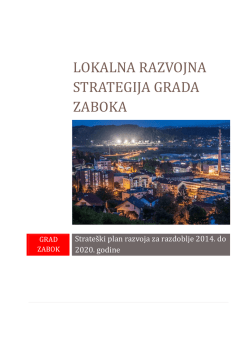 Lokalna razvojna strategija grada Zaboka 12.11.2014.