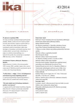 29. listopada 2014. 49. plenarno zasjedanje HBK Sa svoga