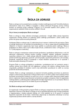 &Scaron;KOLA ZA UDRUGE - Učili&scaron;te Ludbreg