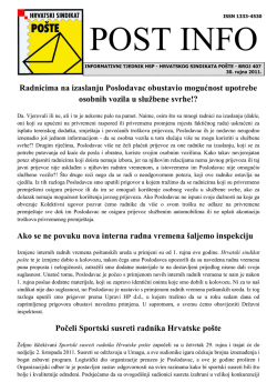ispis - Hrvatski sindikat po&scaron;te