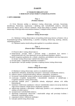 1 O VISOKOM OBRAZOVANJU U HERCEGOVAČKO