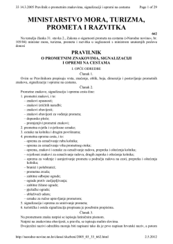 MINISTARSTVO MORA, TURIZMA, PROMETA I RAZVITKA