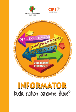 informator "kuda nakon osnovne škole" 2014