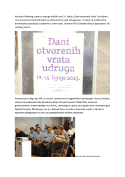 dani otvorenih vrata - Udruga branitelja 151. samoborske brigade