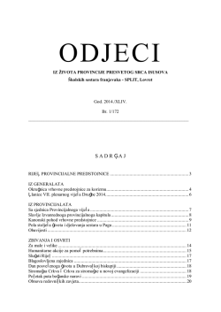 S A D R Ž A J - &Scaron;kolske sestre franjevke