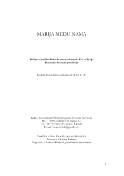 MARIJA MEĐU NAMA - &Scaron;kolske sestre franjevke