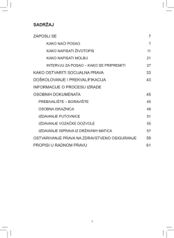 SADRŽAJ - Zaposli se