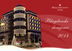 Blagdanski domjenci u Hotelu Antunović Zagreb svečani meni I