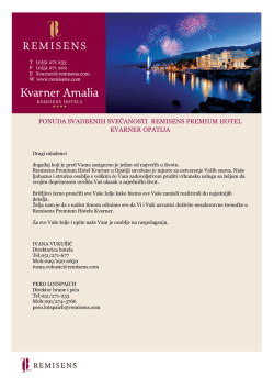 ponuda svadbenih svečanosti remisens premium hotel kvarner opatija
