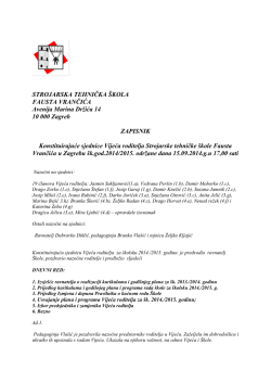 Održane sjednice Vijeća roditelja - Strojarska tehnička &scaron;kola Fausta