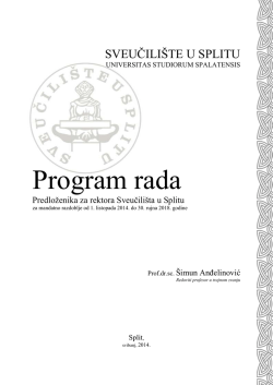 Program rada - Studentski Centar Split