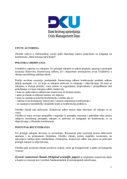 upute autorima dku 2015 - Dani Kriznog Upravljanja