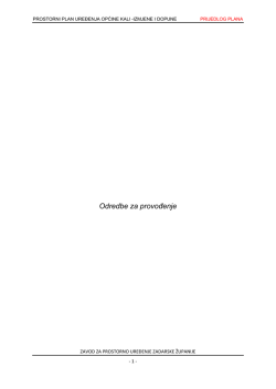 Odredbe za provođenje