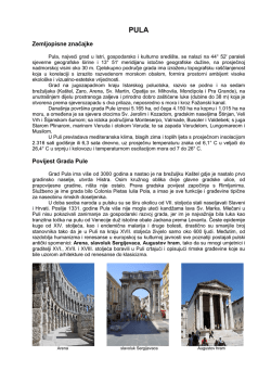 Zemljopisne značajke Povijest Grada Pule